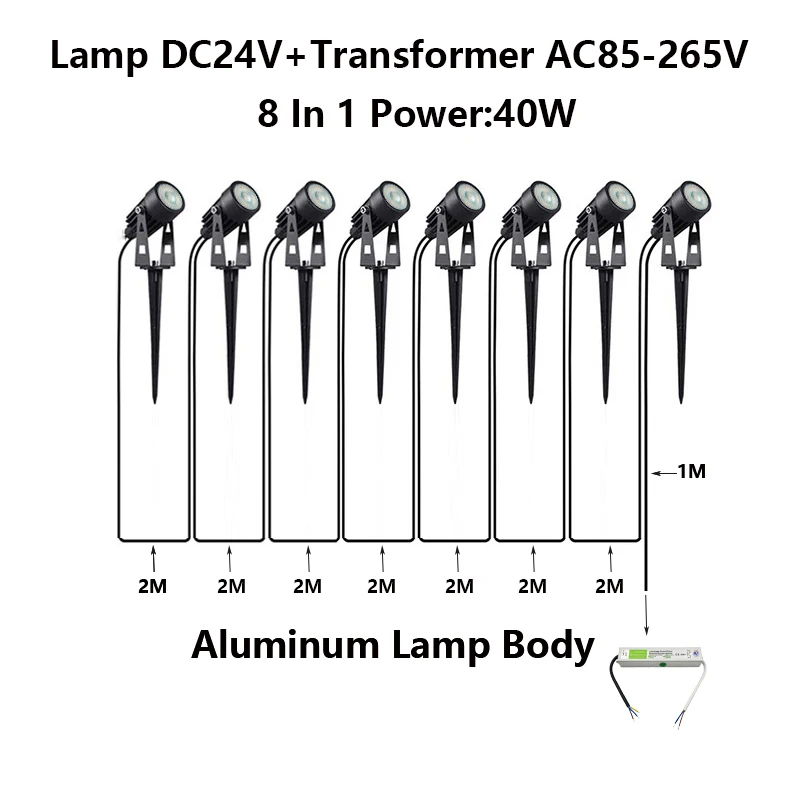 

4/6/8/10 Pack Led Garden Light Lawn Light Ip65 Garden Decoration DC24V To 110V220V 40W20W Landscape Light Spotligh