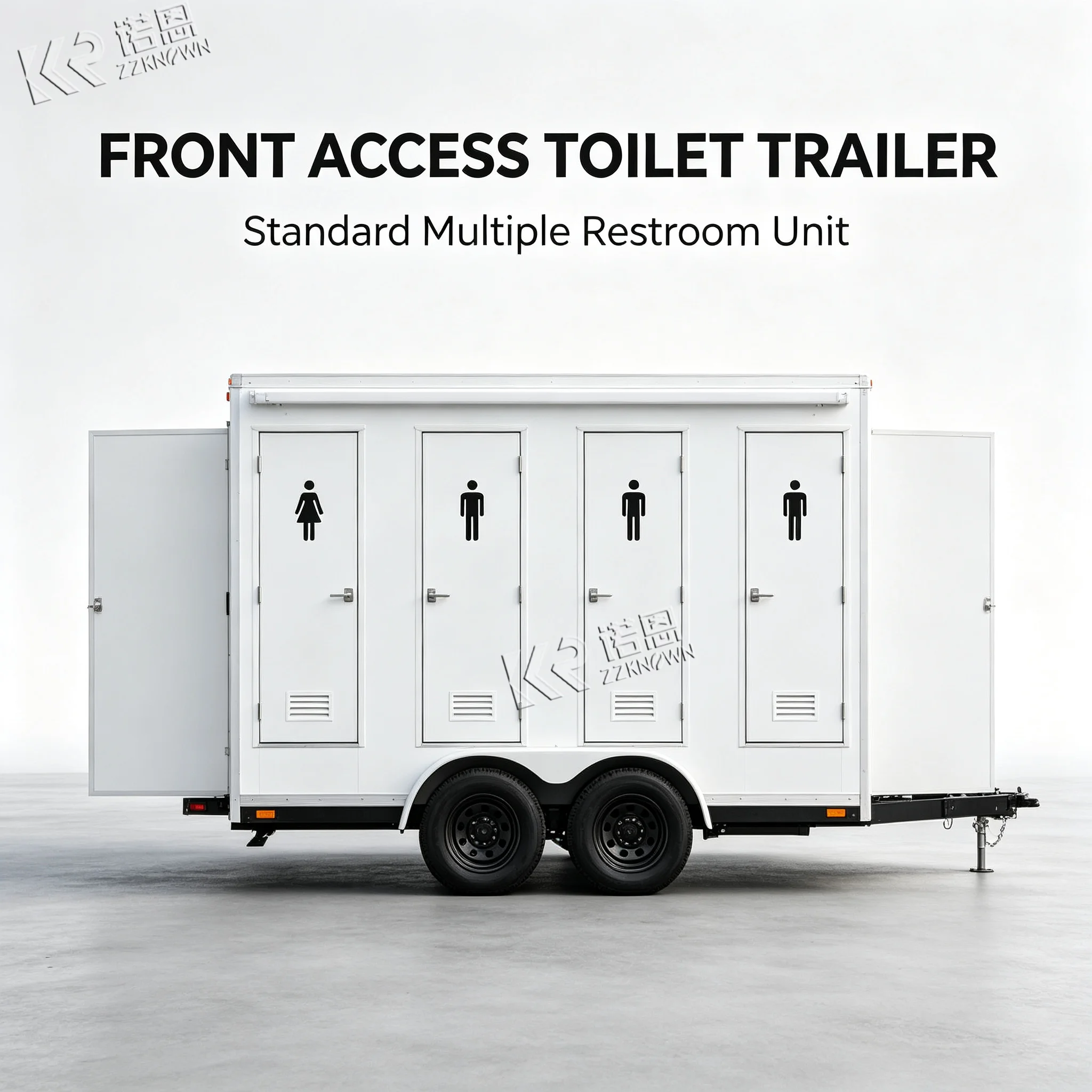 Luxury Restroom Trailer Portable Toilet Trailer VIP Mobile Bathroom Trailer for Wedding Event Outdoor Business