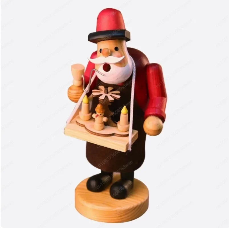 Wooden handmade smoke blowing puppet incense burner smoker smoker smoker 18cm