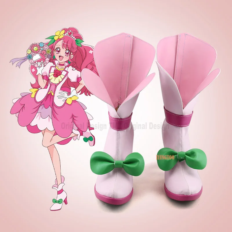 ¡HappinessCharge preciure! ¡Bonita cura! Healin Good Cure Grace Characters disfraz de Anime Prop Cosplay zapatos botas