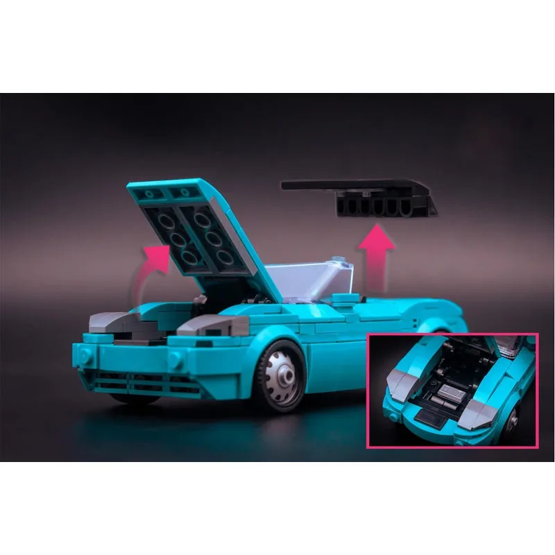 MOC-191913 جديد كلاسيكي مبدع سوبر للتحويل سيارة رياضية بنة نموذج 356 أجزاء لعبة عيد ميلاد الأطفال الأولاد