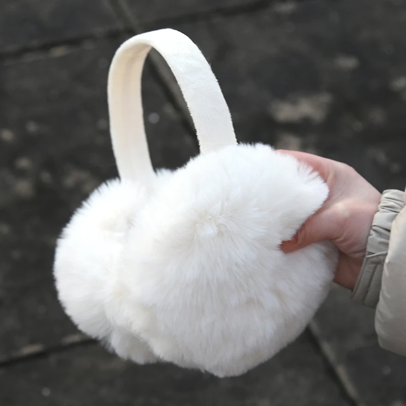 Winter Fashion Solid Soft Plush Ear Keep Warmer Earmuffs for Women Cute Outdoor Sports Earflap Protection Ear-Muffs Ear Cover