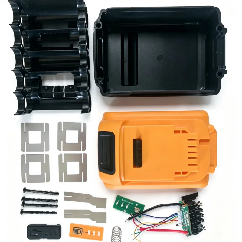 10 Cells 18650 Battery Housing Kit For DCB200 DCB205 DCB206 Complete DIY Repair Parts With BMS PCB Board