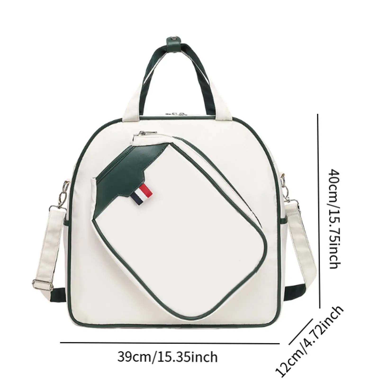 Bolsa de pickleball grande com alça de ombro bolsa de tênis bolsa de ombro de remo