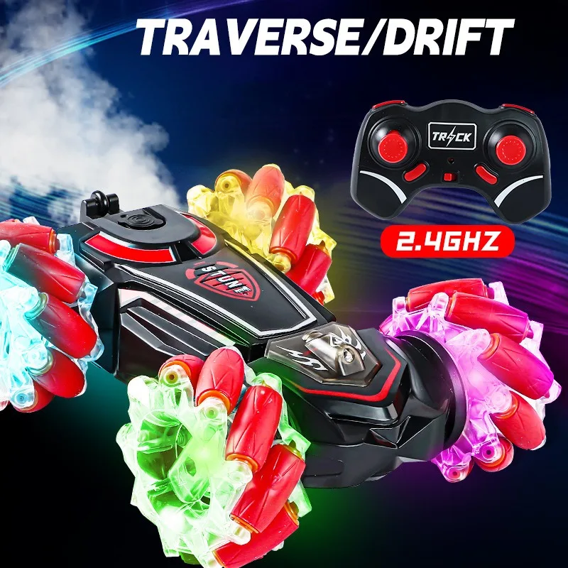

Автомобиль с дистанционным управлением, 360° ° трюковый дрифт-спрей, вездеходный внедорожный игрушечный автомобиль 2,4 ГГц, 4WD, подходит для детей