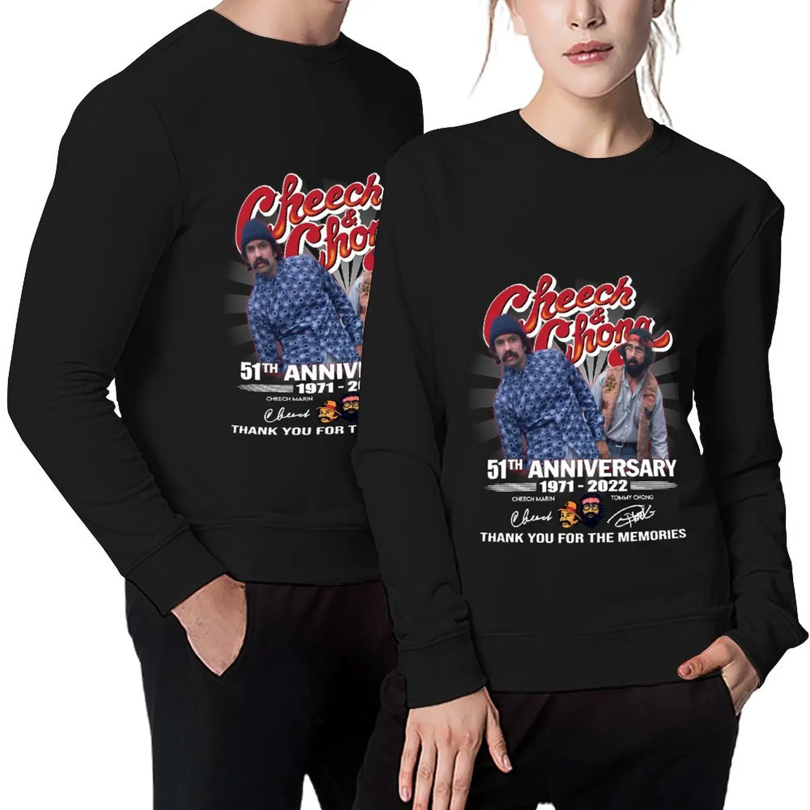 

Mens Womens Cheech And Chong Gifts For Movie Fans Pullover men's sweat-shirt men wear korean style clothes graphic sweatshirts