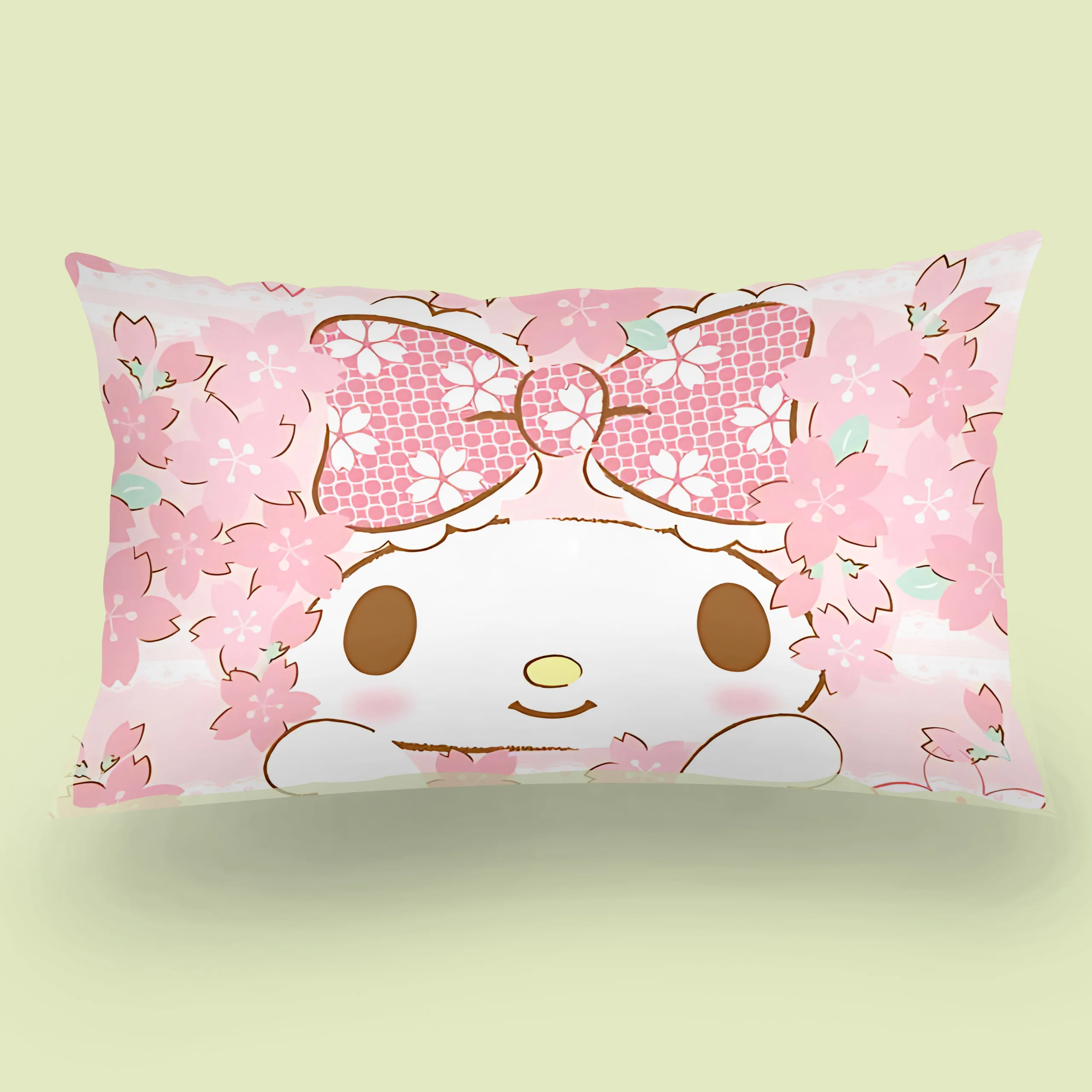 Cartoon My Melody Pillow Covers Cartoon Sofa Decorative Home Double-sided Printing Short Plush Cute Cushion Cover