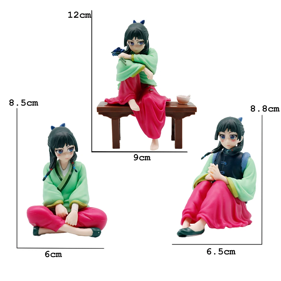 In Stock The Apothecary Diaries Maomao Jinshi Figure Anime Periphery Kawaii Sitting Toys Desktop Car Ornaments Model Gifts
