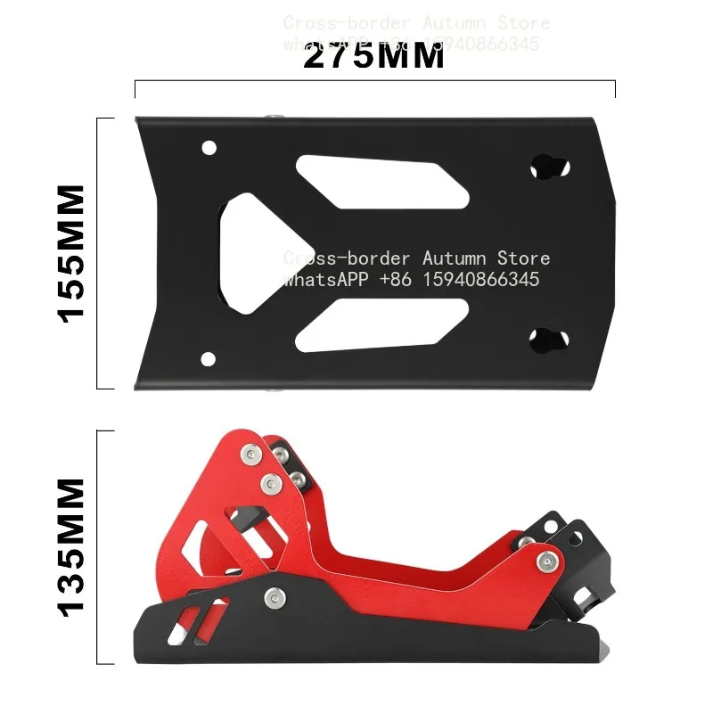 Trailer frame, front and rear wheel fixing bracket accessories, tire limiter