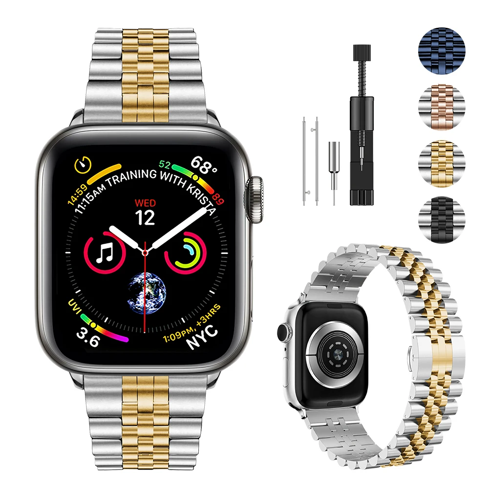 Metal Strap for Apple watch Ultra 9 8 7 6 5 4 SE band 49mm 45mm 44mm 41mm 40mm Stainless steel bracelet wristband iwatch 3 42mm