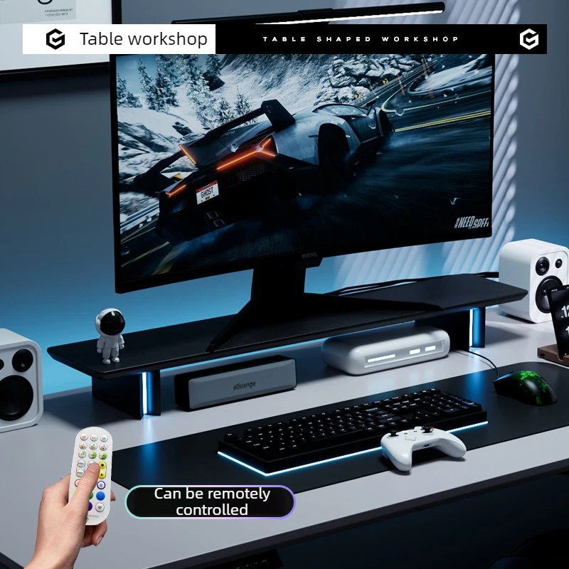RGB Luminous Display Elevated Stand Computer Desktop Screen Elevated Stands Office Table Modular Height Increasing Bracket