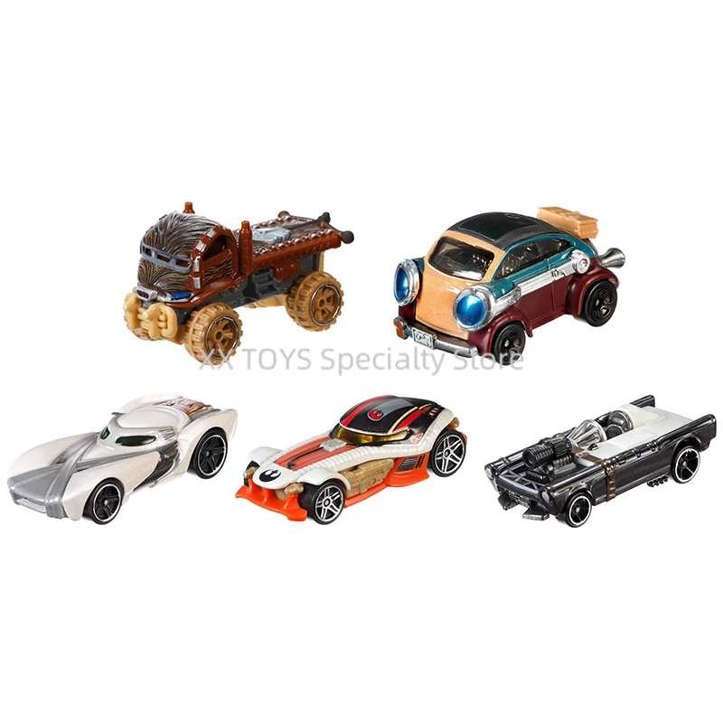 Hot Wheels Star Wars Character Cars Heroes Of The Resistance 5 Pack Chewbacca Han Solo Maz Metal Die-Cast Car Collectible Model