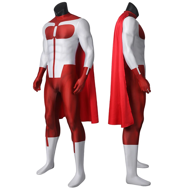 Superhero Nolan Bodysuit  Cartoon Invincible Jumpsuit Cosplay Costume Halloween Masquerade Party Print Zentai Bodysuit