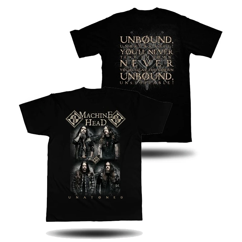 Machine Head Band Noise Metal Trend Rock Punk Loose Print Men's T-shirt Short Sleeve