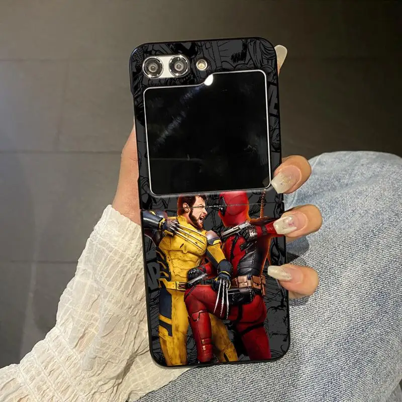 Wolverine Deadpool Friends phone Cases for Samsung Galaxy Z Flip 5 6 case ZFlip4 ZFlip5 5G ZFlip3 Flip funda Antiscratch cover