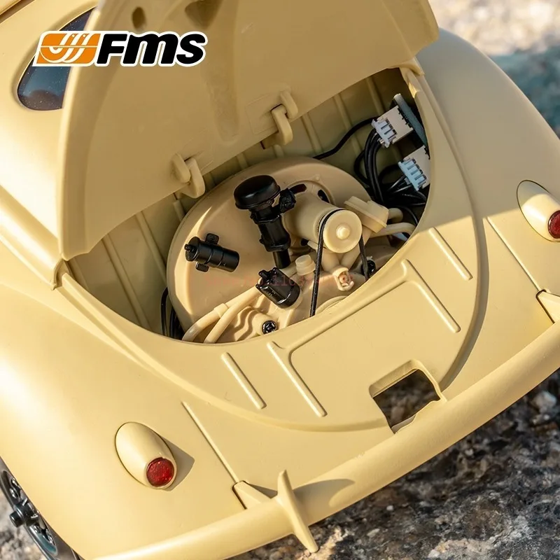 FMS 1/12 Classic Beetle zdalnie sterowanym samochodowym 4WD Transmission Retro pojazd wspinaczkowy Pojazd terenowy Model symulacyjny Zabawka Prezent