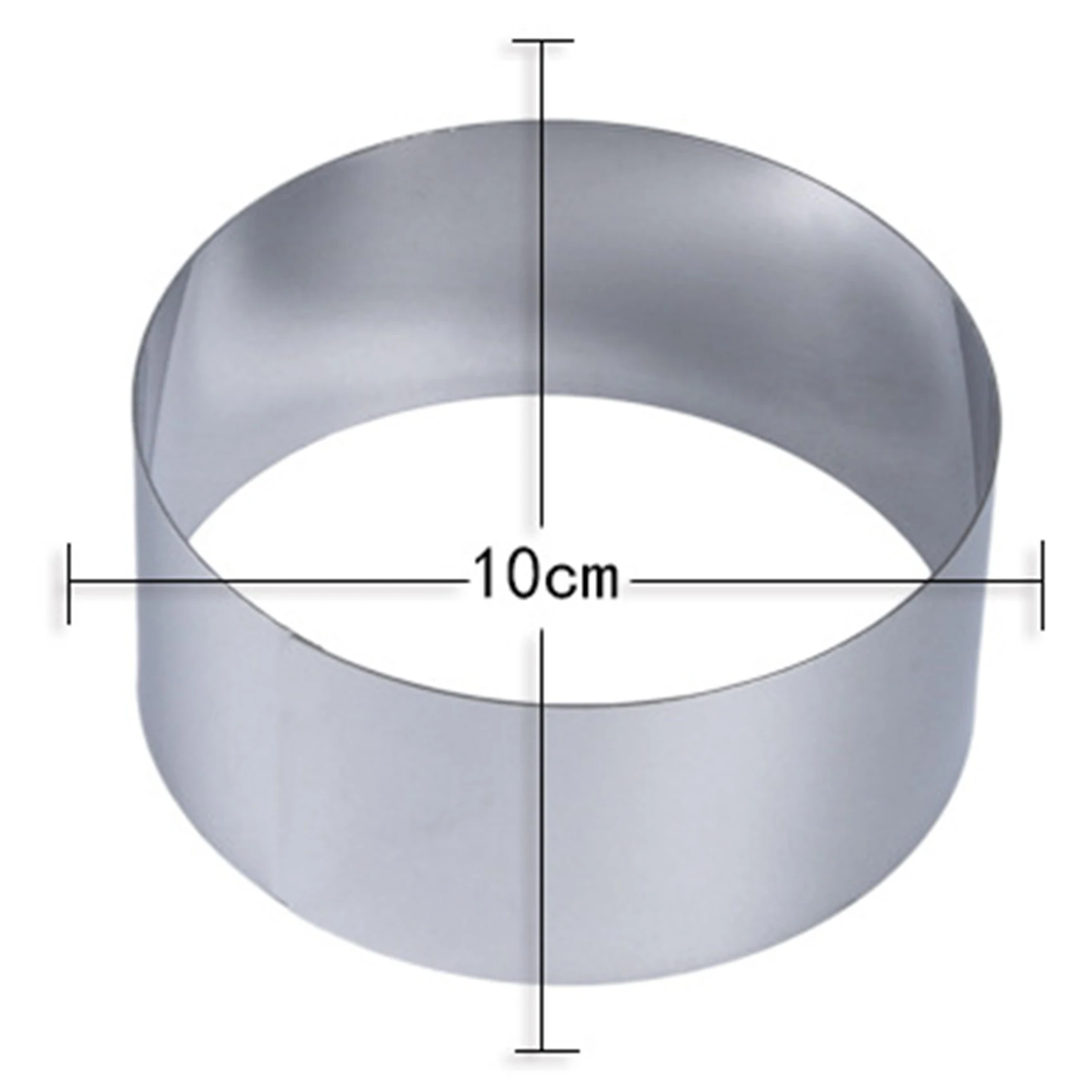 Molde redondo para pastel de 4/6/8 pulgadas, herramienta para hornear de acero inoxidable, juego de anillos para pastel, cortador de galletas, anillo para magdalenas en inglés, anillo para tarta DIY