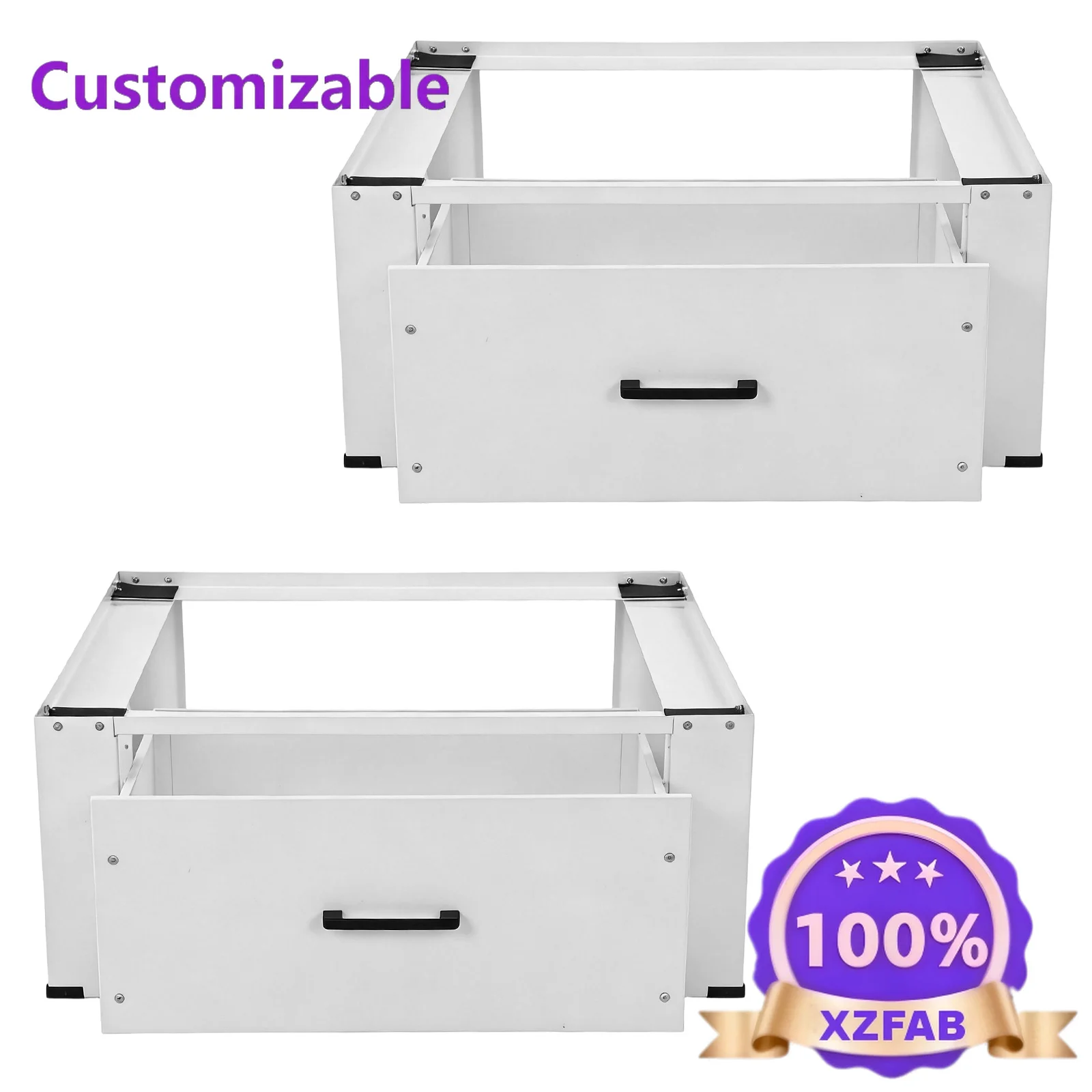 Factory Direct 2026 Top Rated2 Pack Laundry Pedestal with Drawer 29inch Stacked Washer & Dryer Units 14.3in Height 700LBS Capaci