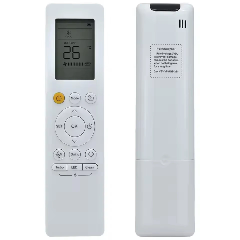 Nuevo RG10B(B)/BGEF para Midea AC A/C Control remoto RG10B(B2)/BGEF RG10B1(B)/BGEF Control remoto de aire acondicionado