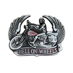 Wing motorcycle rider belt buckle Western style
