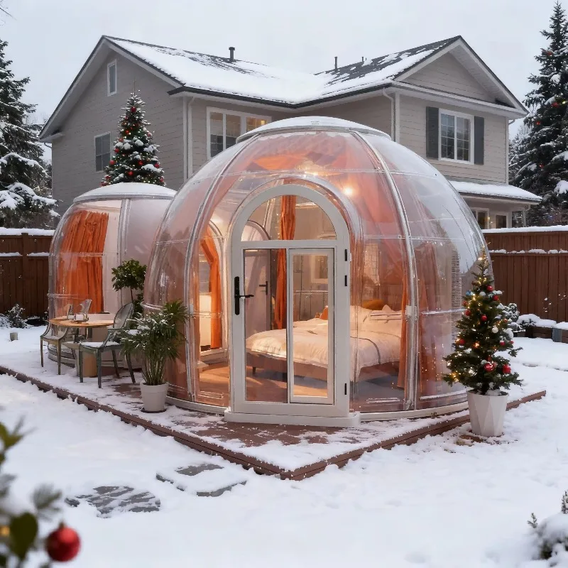 Starry Sky Stargazing PC Bubble House Custom Mobile Spherical Tent Sunroom Durable Outdoor Leisure Space for Hotel Courtyard