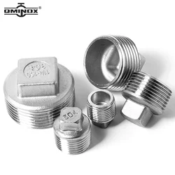 Stainless Steel 304 BSP Male thread plug cap 1/4