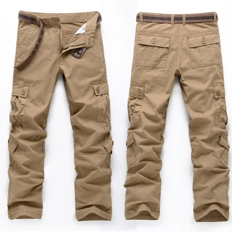 Men's Outdoor Work Pants with Multiple Pockets, Casual Pants, Military Pants, Oversized Sports, Spring and Autumn Work Clothes