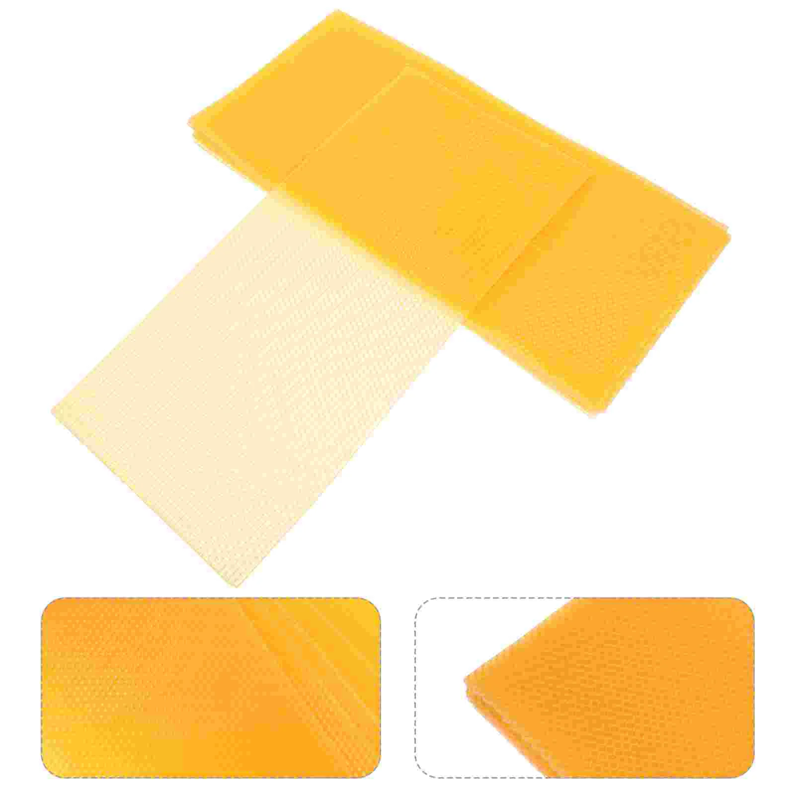 

10PCS Beehive Foundation Sheets Natural Beeswax Sheets Beekeeping Tool (Orange)