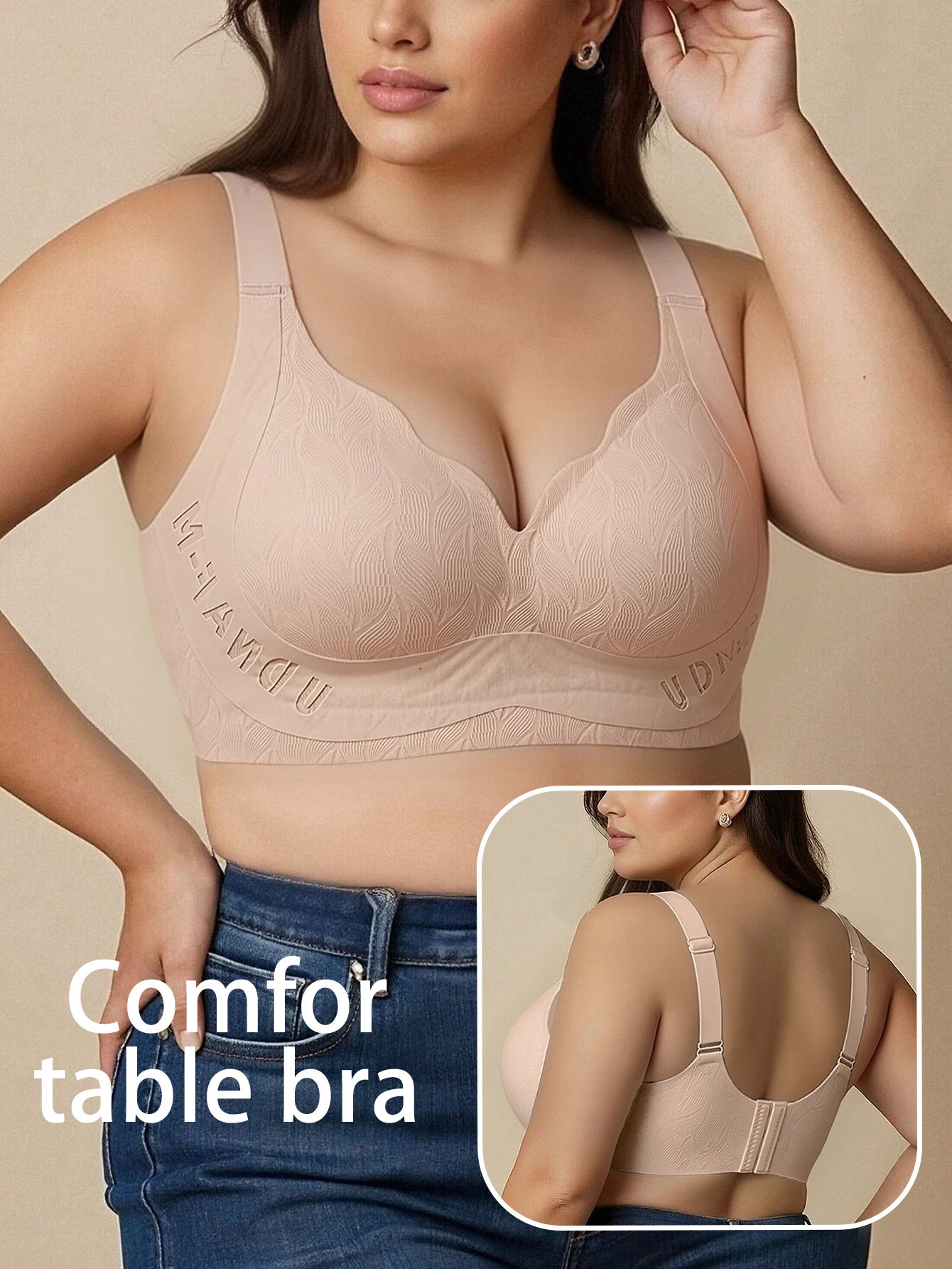 L-6XL Plus Size Full Coverage Support Bra for Big Bust Anti Sagging Push Up Seamless Comfortable Side Support Underwear