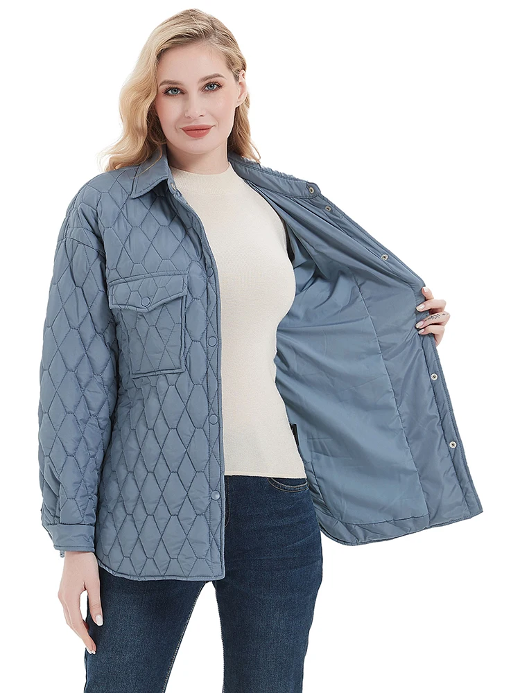 Giolshon 2022 Women Lightweight Padded Jackets Ultralight Quilted Coat Warm Autumn Winter Down Coats Light Vest Puffer Coat