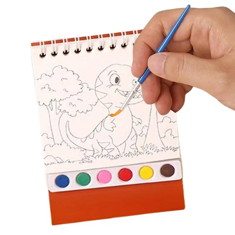 Kleurboek 20-pagina's draagbaar aquarel kleurboek kleuterschool gekleurde graffiti verlichting notitie prentenboek