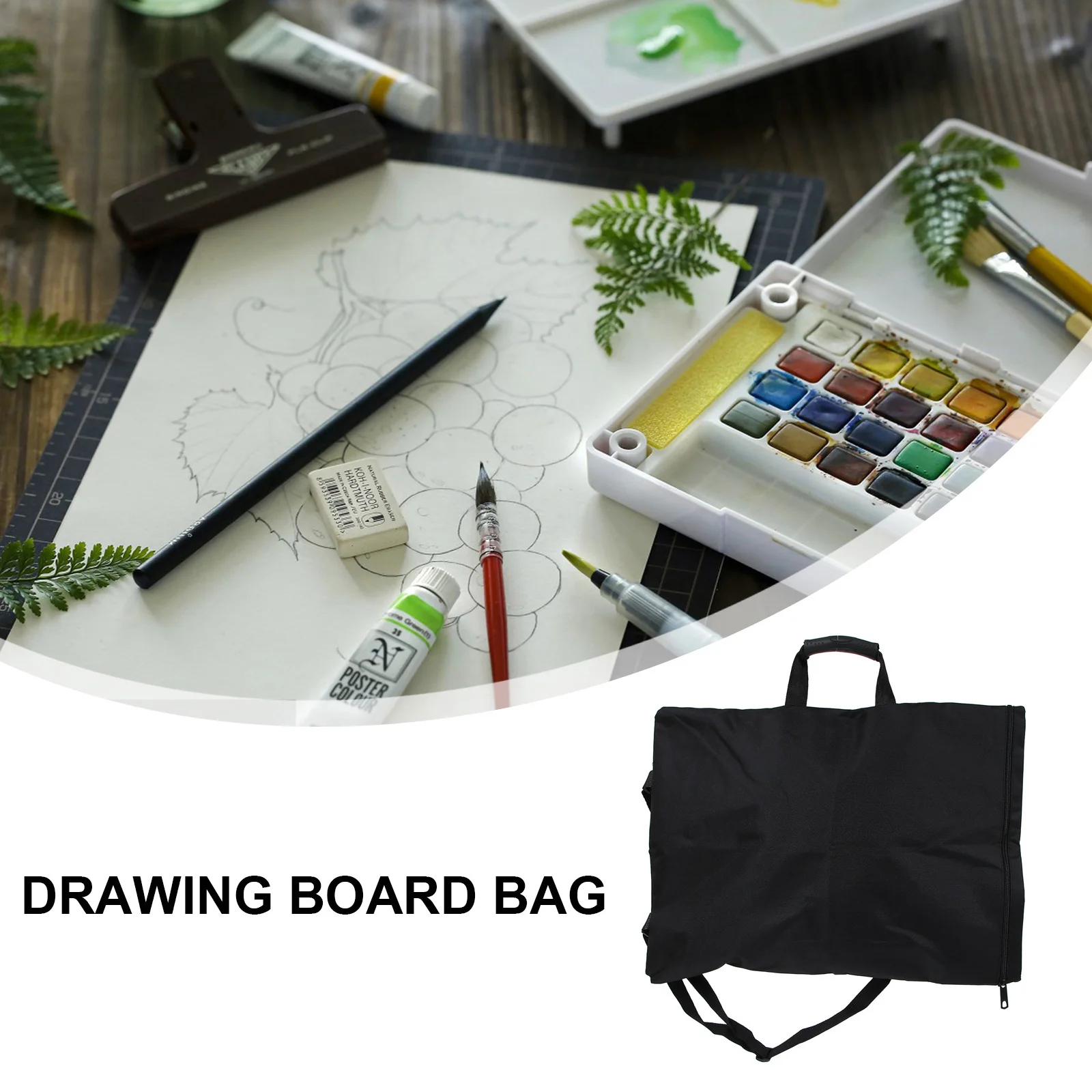 

Painting Board Canvas Storage Bag Large Waterproof Drawing Carry Case Black A3 Organizer Drawing Board Bag Canvas Storage Bags