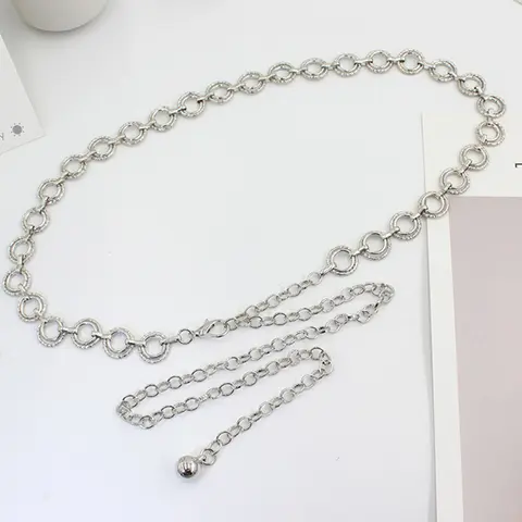 फैशन मेटल महिलाओं की स्कर्ट बेल्ट हिप हाई वेस्ट गोल्ड सिल्वर नैरो चेन चंकी फ्रिंज क्रिस्टल वेस्ट चेन पार्टी 12 best sales बेल्ट चांदी - №7