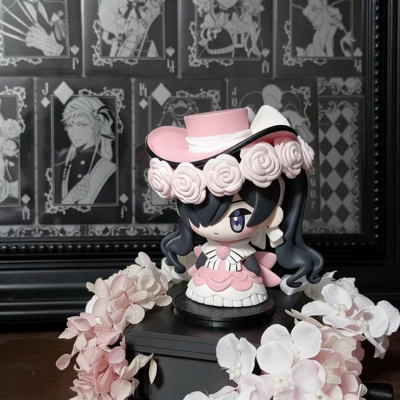 Black Butler Ciel Phantomhive Anime-Figur, Robin Gk-Statue, Sammlermodell, Chibi-Desktop-Dekoration für Anime-Sammler, 10 cm