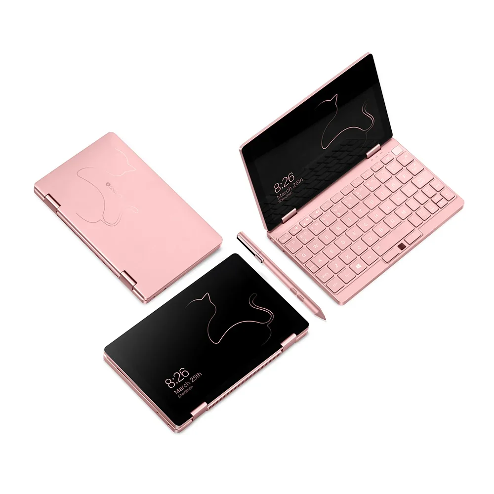 Cheapest Laser Letter Multi Language Smart Notebook Laptop For Programming Pink Keyboard Button Support OEM Small Order