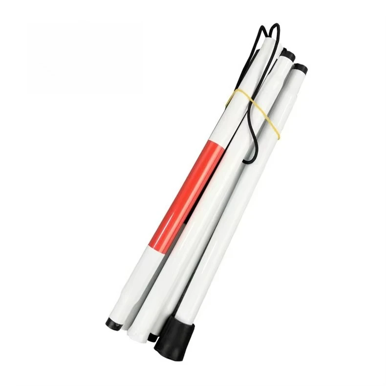 Medical High Quality Blind Cane 4 Folding Aluminum Alloy Lightweight Walking Stick