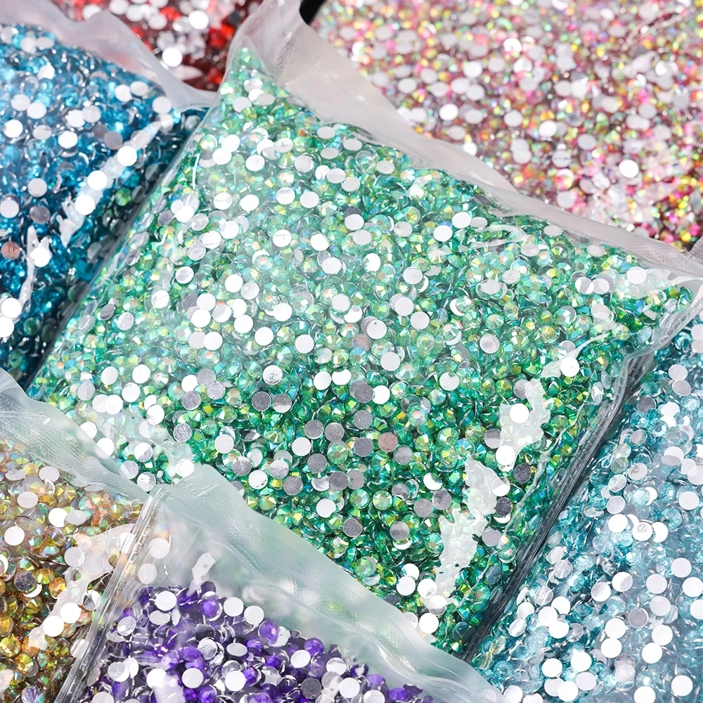 size 2mm3mm4mm5mm6mm Big Package Resin Non Hot Fix Rhinestones Bulk Wholesale Flat Crystals Nail Diy Glitters Cтразы Stone