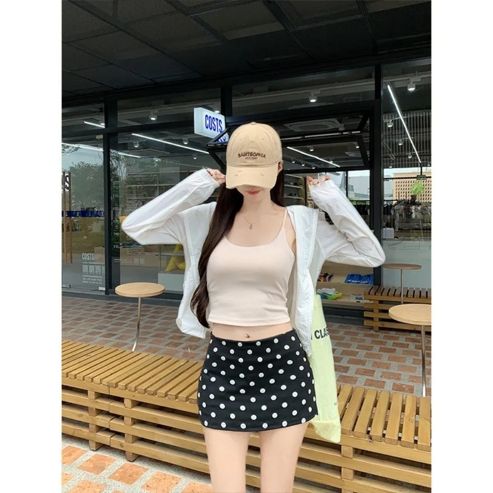 Chic Summer Women's Mini Skirt Low Rise Bodycon Elegant Polka Dot Skirt Sexy Thin Short Skirts for Dating Vacation