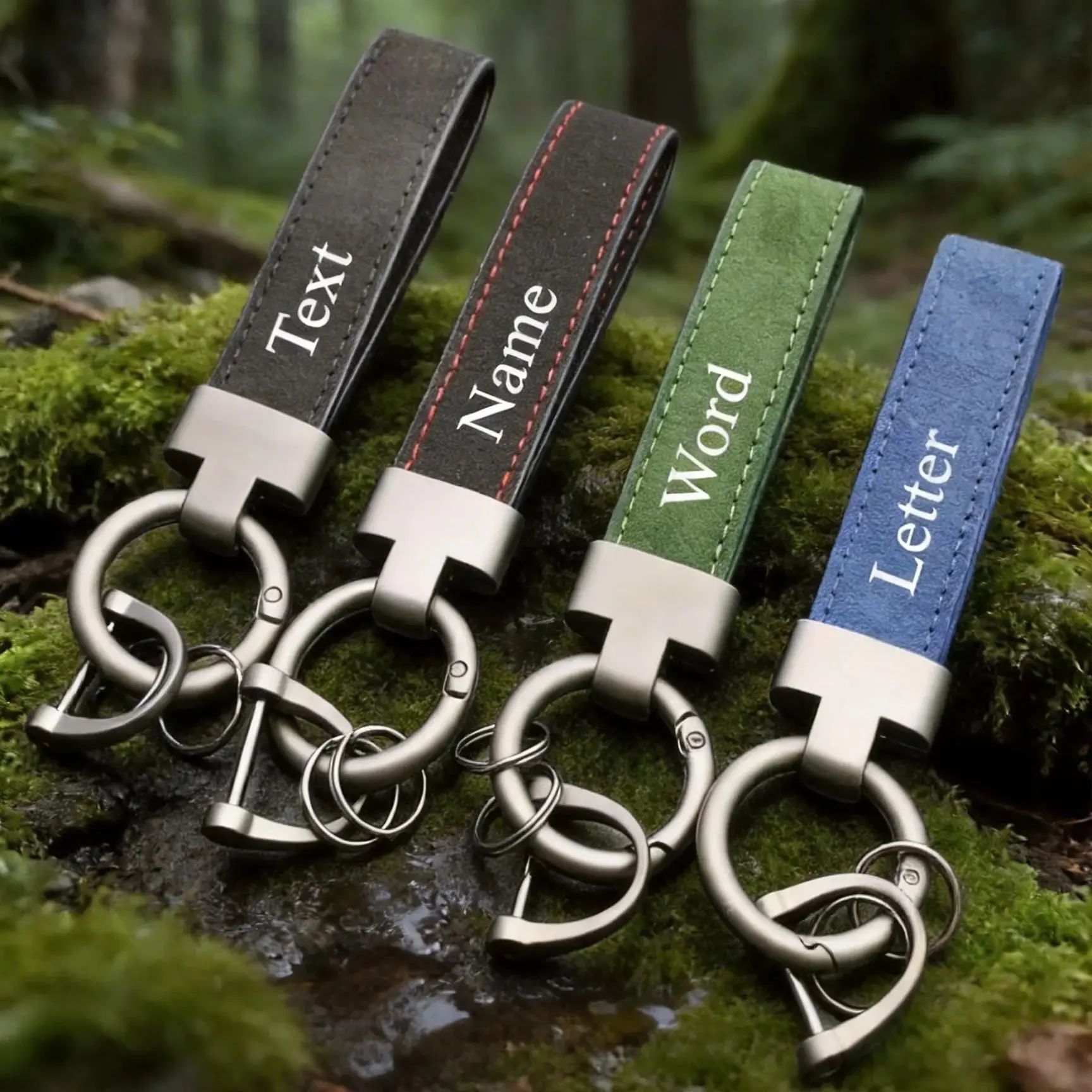 

T-shaped Car Keychain Leather Suede Horseshoe Buckle Personalized Women Bag Pendant Light Luxury Zinc Alloy Carry-on Gift