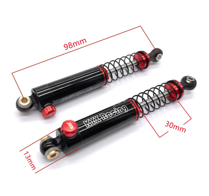 KYX Racing 98mm Metal Suspension Shock Absorber Upgrades Parts Accessories for 1/10 RC Crawler Car Axial SCX10 II SCX10 III TRX4