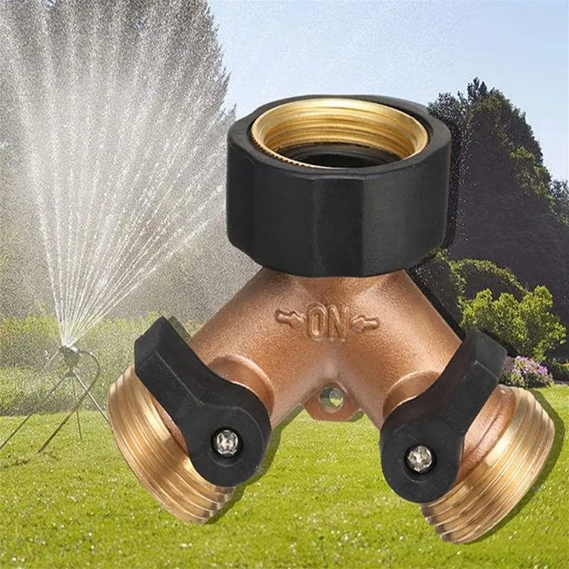 

Garden Two-Way Copper Ball Valve Y Valve Connector Faucet Adapter Garden Irrigation Watering Splitter Agriculture Pipe Fitting