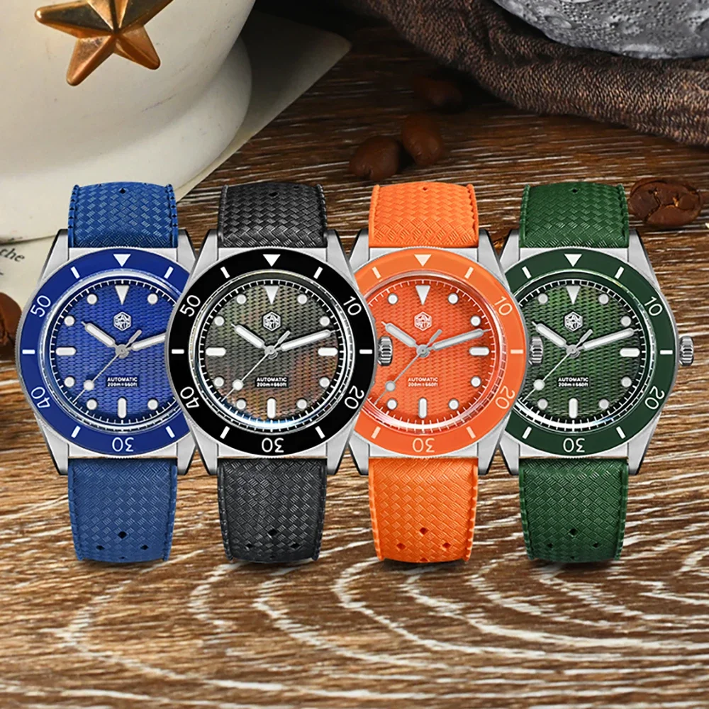 

San Martin 39 мм дайверские часы Miyota 90S5 автоматические с гильошевым циферблатом швабры с сапфировым стеклом 200 м водонепроницаемость светящиеся SN0151