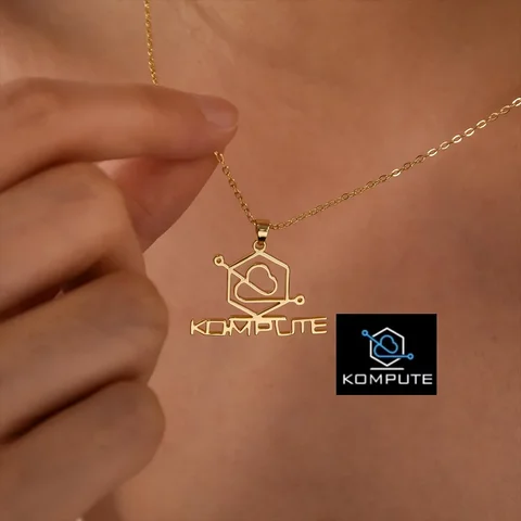 Custom Company Logo Necklace Personalized Cut Any Shape Icon Necklaces Gold Color Stainless Steel Birthday Wedding Jewelry Gift