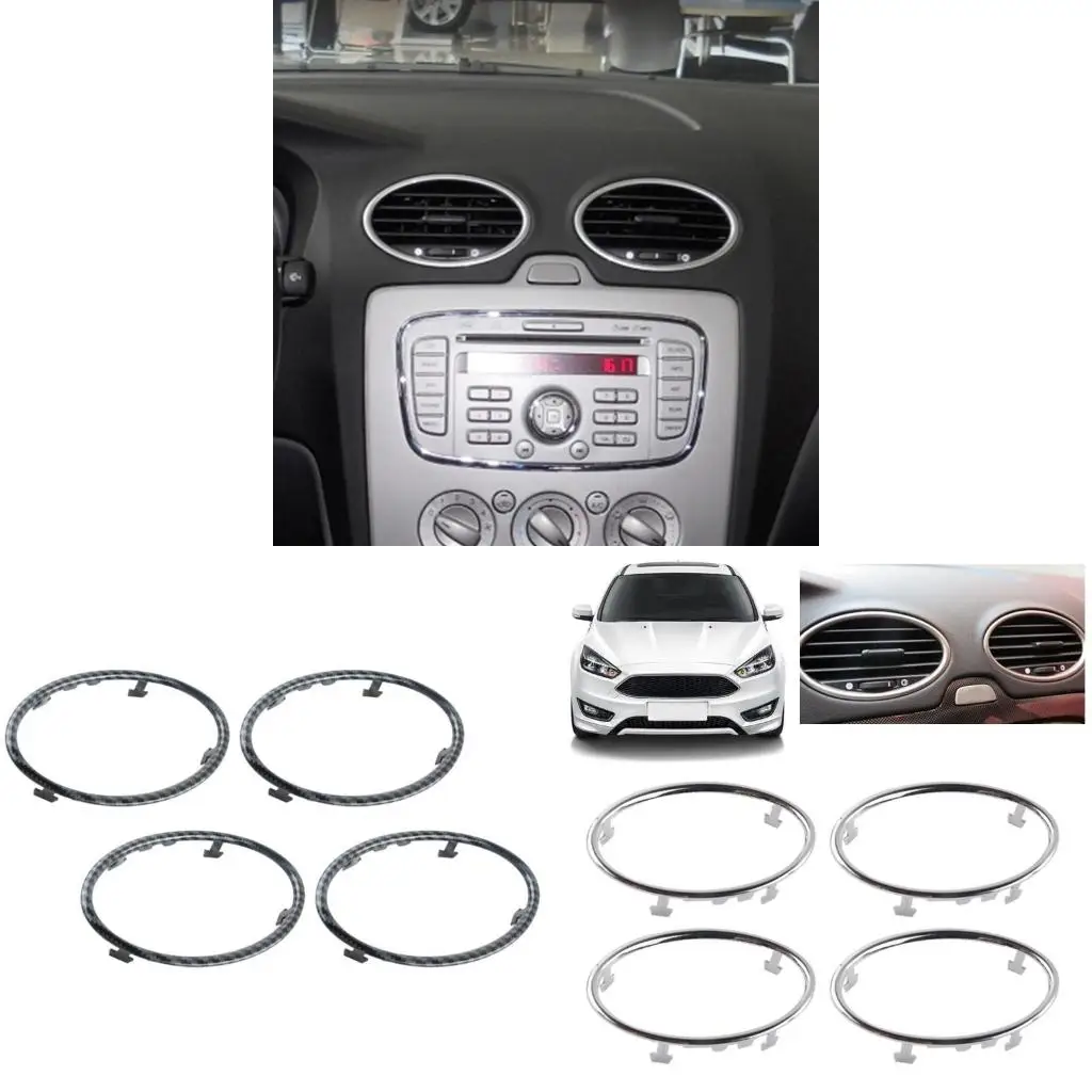 Pack of 4 Air Conditioning Outlet Frame Decoration for Car Styling Visual Appeal