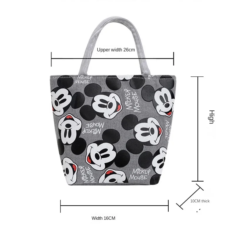 Disney Mickey Mouse Handlebags for Women Canvas Bags Leisure Armpit Bag Shopping Shoulder Bags Bento Handbag Female Tote Purse