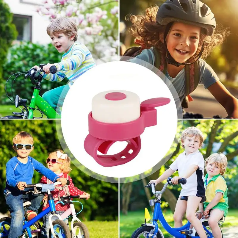 Bell de bicicleta infantil, chifre de toque nítido, alarme elétrico para bicicleta, rotação 360