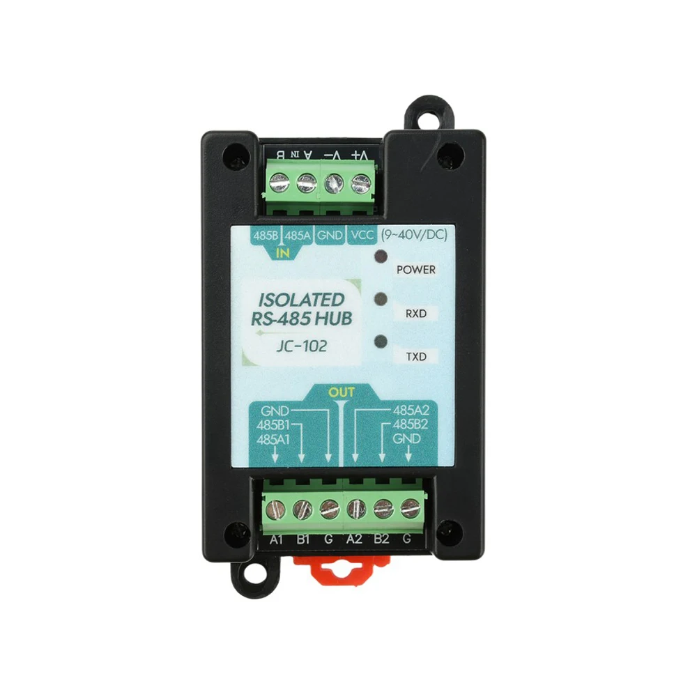 

9-40V 500mA RS485 Opto-Isolated Repeater Industrial-Grade 485 Hub 2-Port Anti-Interference and Surge-Protected Signal Amplifier