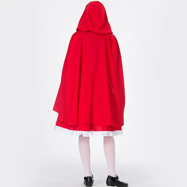 Large Size Halloween Little Red Riding Hood Cosplay Costume Cute Maid Uniform Fairy Tale Story Adult Performance Dress