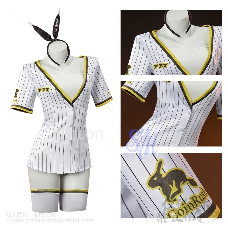 Game GODDESS OF VICTORY: NIKKE Cosplay noir Black Rabbit clothes Sports Suit sexy Baseball uniform mini dress Halloween Carnival
