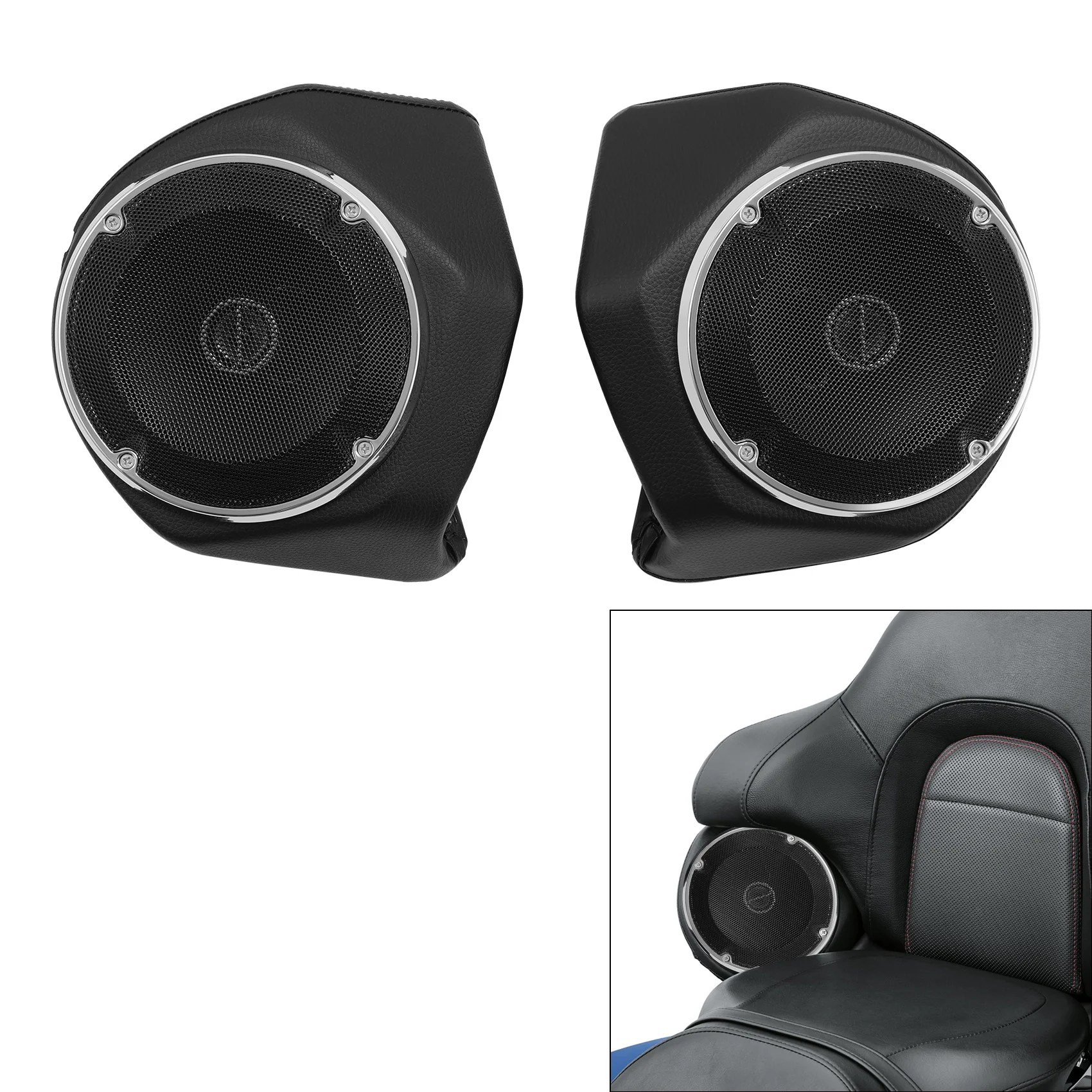 

Black King Trunk 6.5'' Rear Speakers For Harley Touring Road Glide Electra Glide Road King Ultra Limited 2014-2024